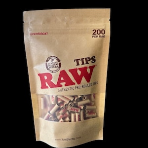 RAW PRE-ROLLED Tips 200 Per Bag