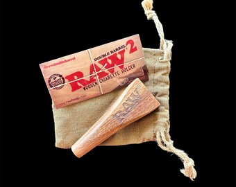 double barrel cigarette RAW Double Barrel - Natural Wooden Cigarette Holder