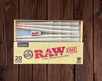RAW Classic Cones 20 Pack - King and 1 1/4 size