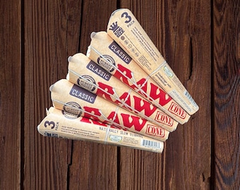 RAW Pre-rolled Cones Classic King Size ( 3 Cones Per Pack )