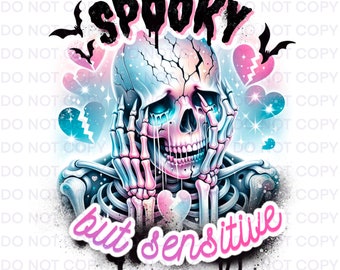 Spooky But Sensitive, Digital File, Clipart, T-shirt Sublimation Design, spooky