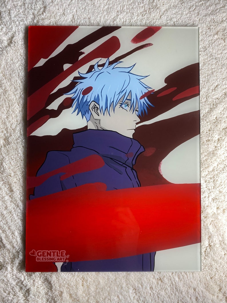 Anime plexiglass paintings Gojo