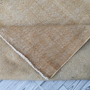 7x10 Brown Beige Oushak Rug, 7x10 Handmade Turkish Rug, Vintage Livingroom Kids Kitchen Entryway Rug, Wool Area Rug, Home Decor, 7.0x10.2 Ft