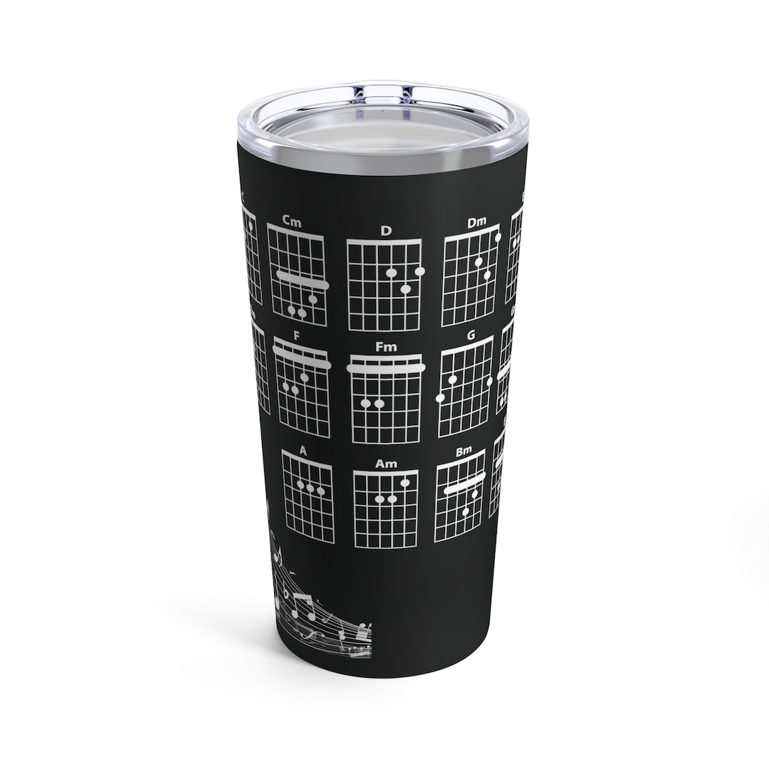 Guitar Chord Chart Tumbler, Guitar, Chord Chart, Chords, Music, 20oz ...
