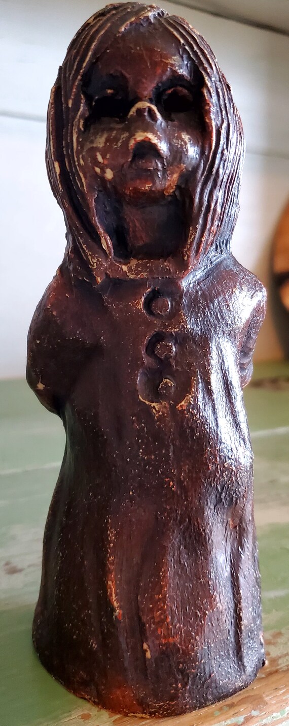Dave Grossman Vintage Signed Clay Figurine Girl Standing - Etsy