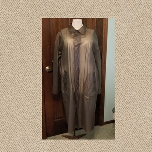 calf length raincoat