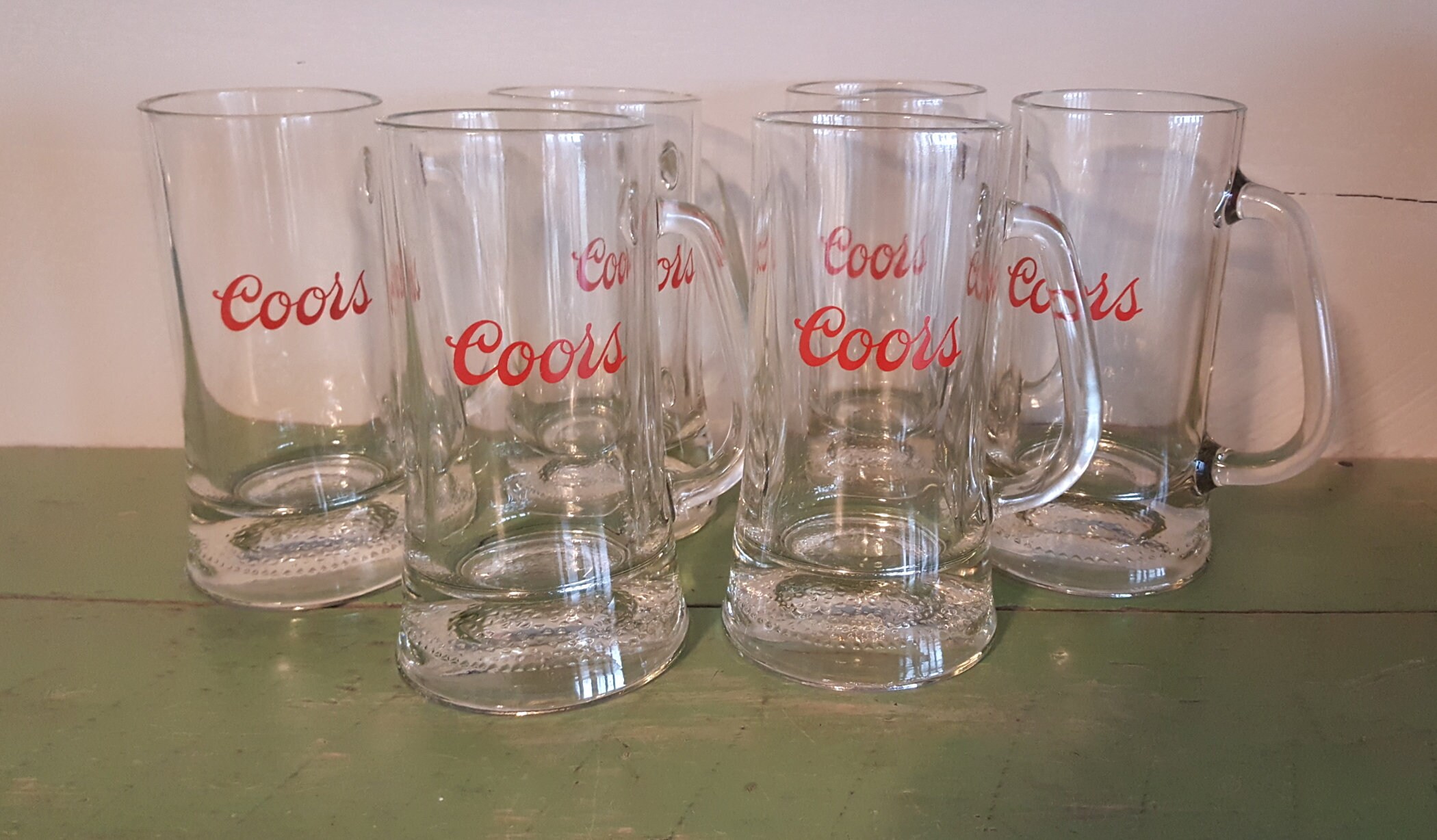 Vintage Coors Beer Mugs Set of Six Matching Super Heavy Etsy