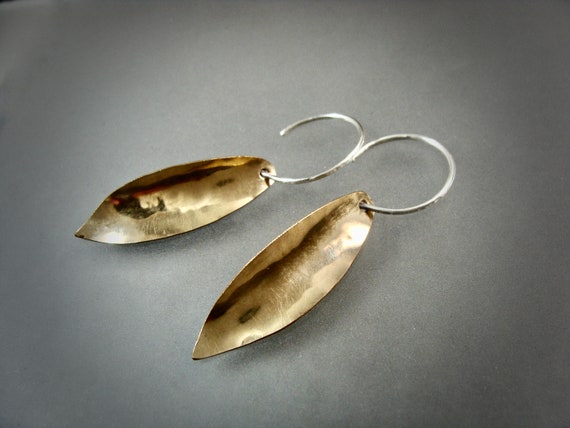 Sterling Silver Marc Leaf Dangle Eearrings Sterling Silver Marc Leaf Dangle Eearrings