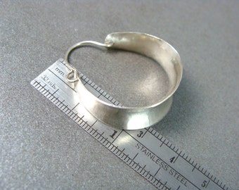saddle hoops ... sterling silver hoops, handmade jewelry, gifts for her