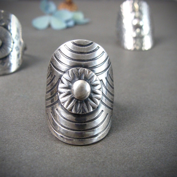 shield maiden ... sterling silver ring, statement ring, boho rings, unique rings, gifts for her