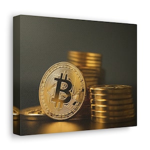 Bitcoin Canvas Bitcoin art wall decor decorations crypto art office decor home decor