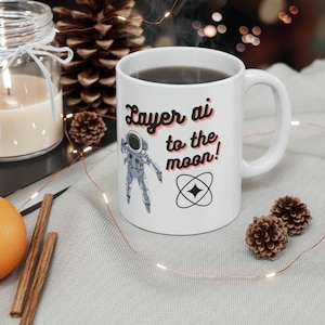 Crypto mug Bitcoin cryptocurrency white mug gift for dad father&#39;s day gift for him (Layer AI token) crypto drinkware