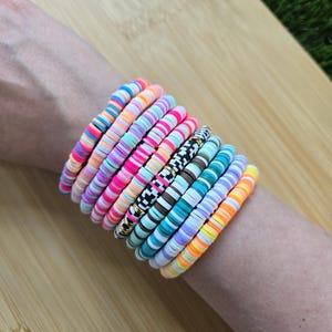 3 Dollar Clay Bead Bracelet | Handmade Colorful Bracelet | Choose Your Style