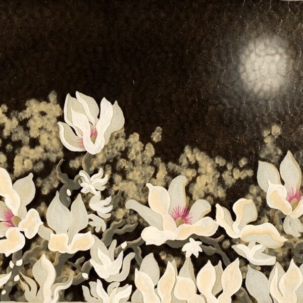 Tulips In Moonlight-print of original window painting