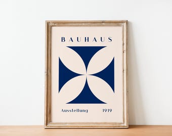 Bauhaus Exhibition Poster: Retro Abstract Wall Art (Digital Print)