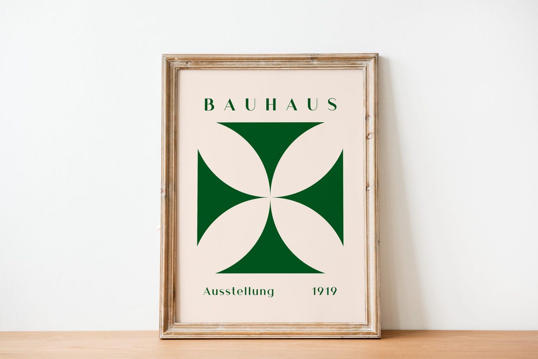 Bauhaus Exhibition Poster: Retro Abstract Wall Art (digital Download ...
