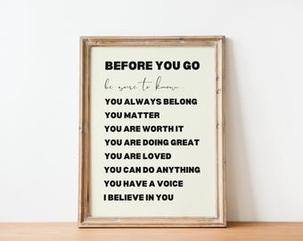 Kids Affirmation Wall Art, Inspirational Classroom Decor (Printable)