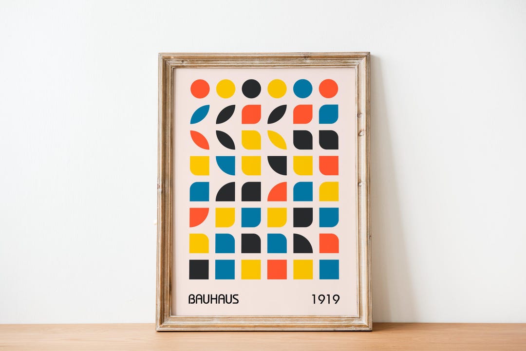 Bauhaus Exhibition Poster, Retro Abstract Wall Art (digital Print) - Etsy