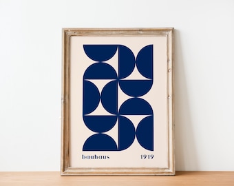 Bauhaus Exhibition Poster: Retro Abstract Wall Art (Digital Print)