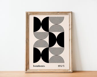 Bauhaus Exhibition Poster: Retro Abstract Wall Art (Digital Print)