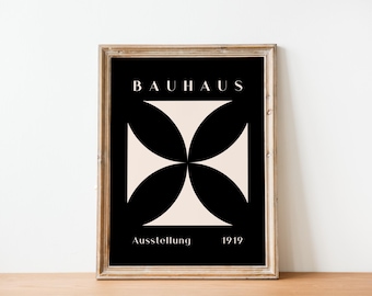 Bauhaus Exhibition Poster: Retro Abstract Wall Art (Digital Print)