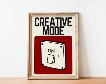 Creative Mode Retro Art Print: Trendy Room Decor (Digital Download)