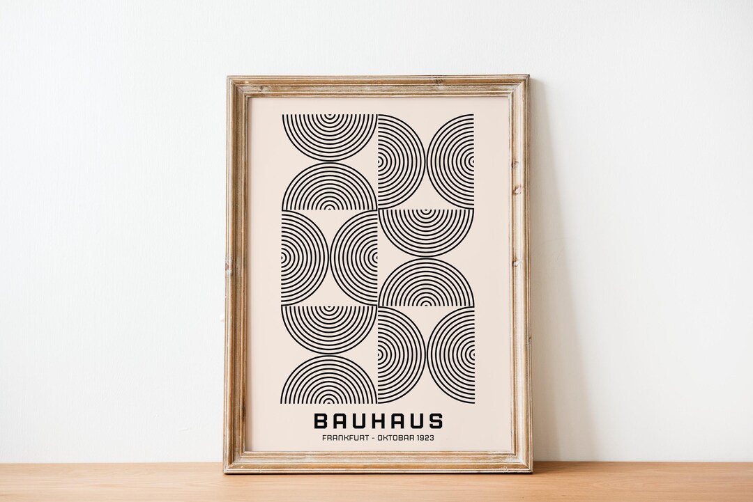 Bauhaus Exhibition Poster: Retro Abstract Wall Art (digital Print) - Etsy