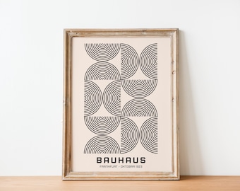 Bauhaus Exhibition Poster: Retro Abstract Wall Art (Digital Print)