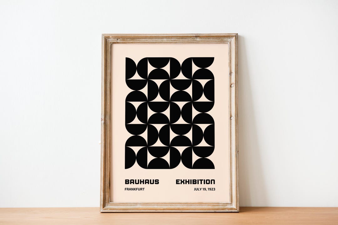 Bauhaus Exhibition Poster: Retro Abstract Wall Art (digital Print) - Etsy