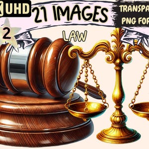 Law (P2) Clipart - 21 PNG Lawyer Legal-Themed Illustrations, Justice and Court Art, Instant Digital Download, Unlimited Commercial Use