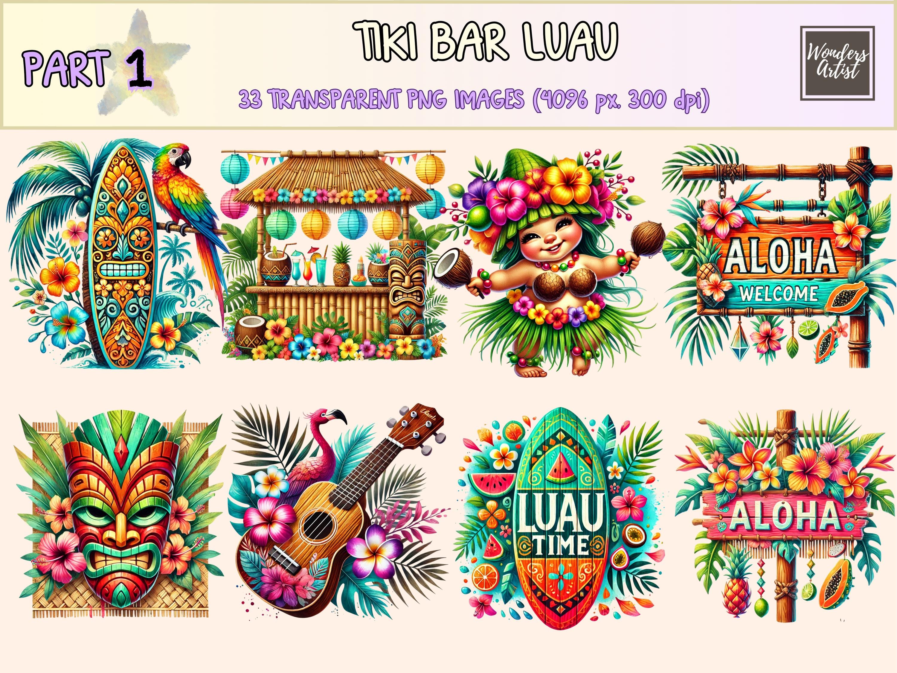 Luau Graphics - Etsy, image size:3000x2249