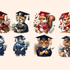 Graduation Animals Clipart Animal design - Wonders Artist