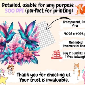 Hummingbirds Clipart autopost bird with flowers cute hummingbirds - WondersArtist