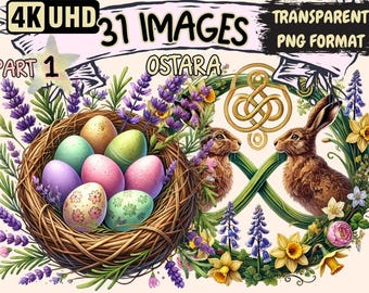 Ostara Clipart – 31 Spring Equinox PNG Graphics (Digital Download)