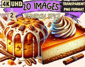 Pumpkin Spice Clipart – 20 Fall Coffee PNG Graphics (Digital Download)