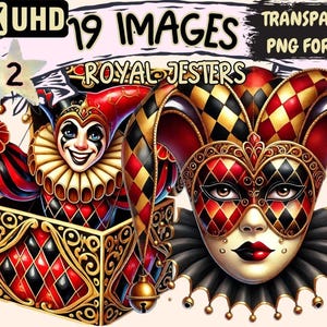 Royal Jesters Clipart – 19 Playful Medieval Illustrations (Digital Download)