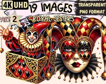 Royal Jesters Clipart – 19 Playful Medieval Illustrations (Digital Download)