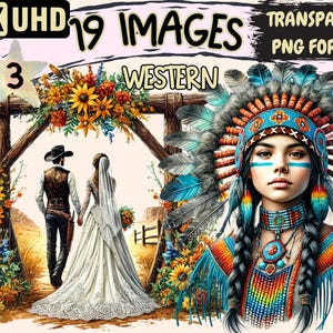 Western (P3) Clipart - 19 PNG Cowboy Ranch Illustrations, Wild West Rodeo Art, Instant Digital Download, Unlimited Commercial Use for Crafts