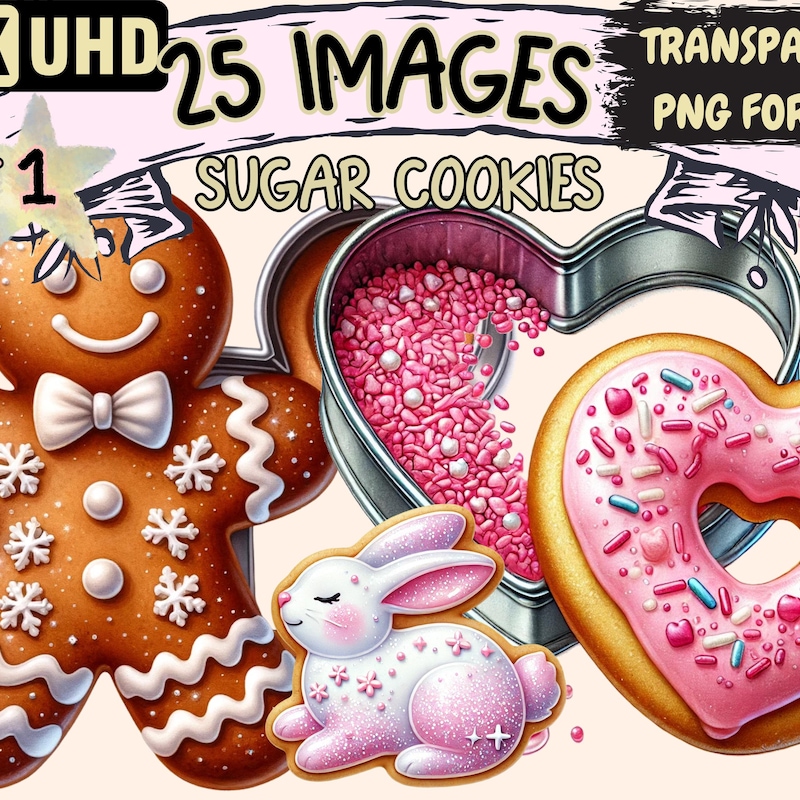 Sugar Cookie Clipart - Etsy