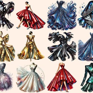 Fashion Haute Couture (P2) Clipart Couture Designs - Wonders Artist