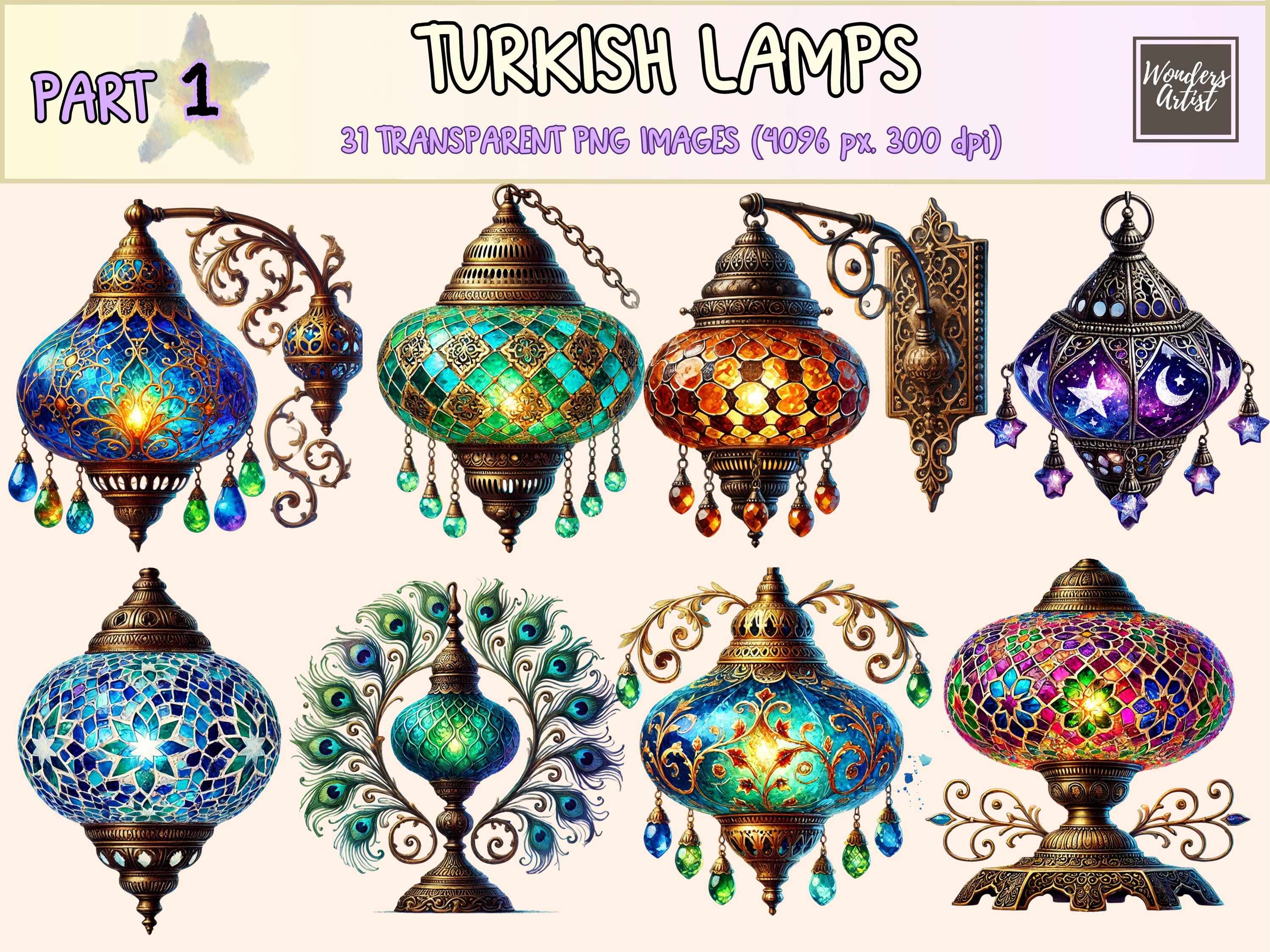 その他 vintage Turkish Lamp 12 Bulk Vintage Turkish Lamps With Fiery Waves Pattern