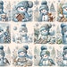 Blue Snowman Clipart 29 PNG Festive Snowman Graphics, Winter Printables ...