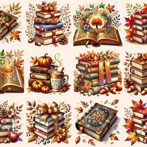Autumn Books Clipart autumn books clipart - Wonders Artist