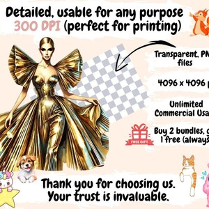 Fashion Haute Couture (P2) Clipart Couture Designs - Wonders Artist