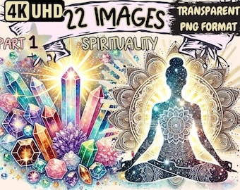 Sacred Symbol Clipart – 22 PNG Mystical Illustrations (Digital Download)