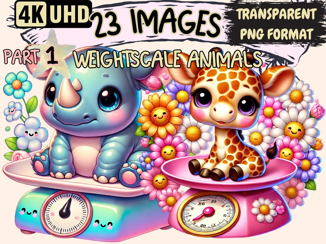 Weightscale Animals Clipart – 23 PNG Illustrations, Fitness Art ...