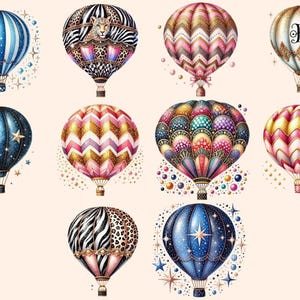 Hot Air Balloons Clipart aerial digital art - Wonders Artist