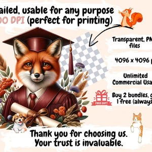 Graduation Animals Clipart Animal design - Wonders Artist