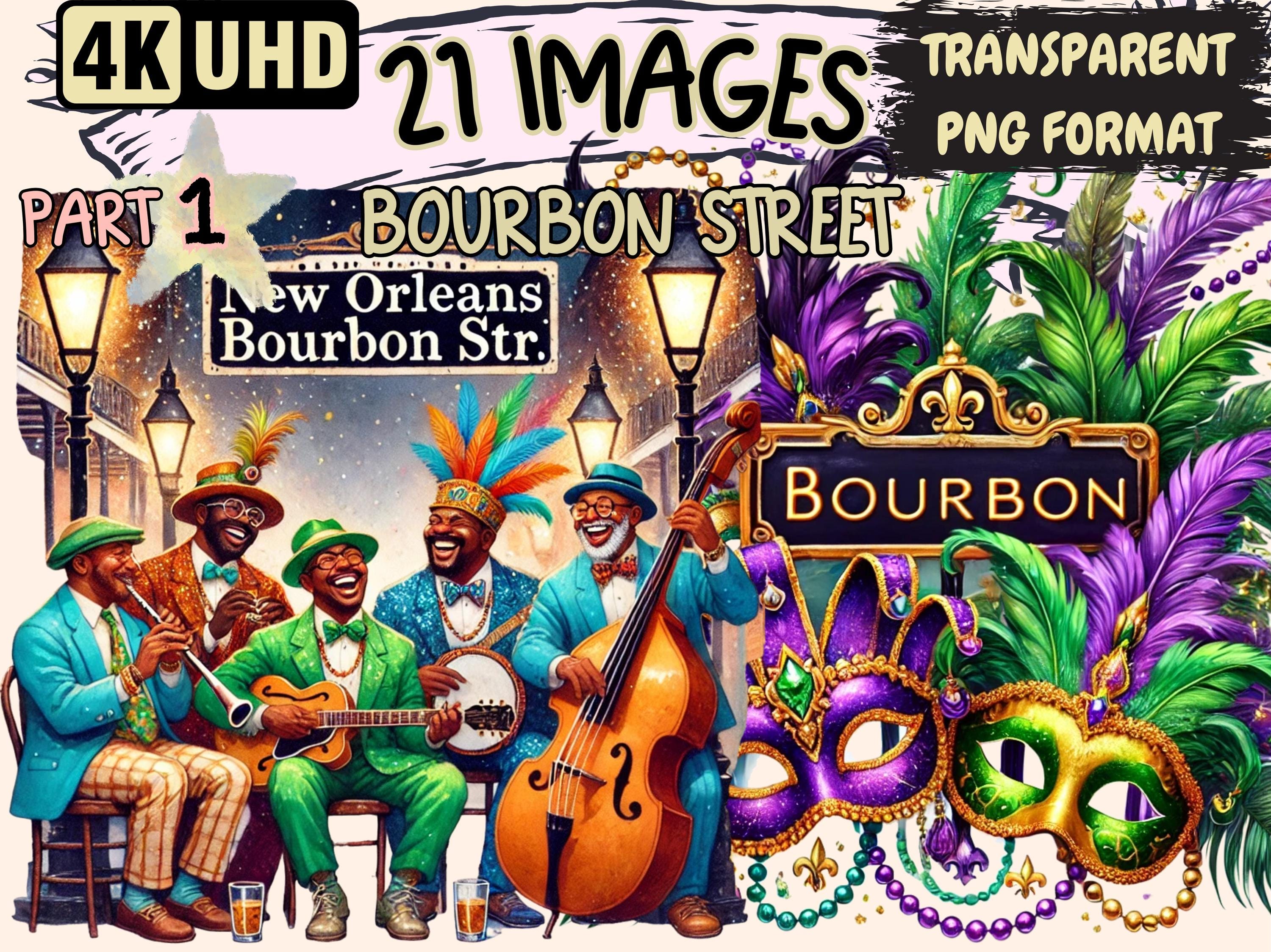 Bourbon Street Clipart – New Orleans Jazz, 21 PNG Illustrations