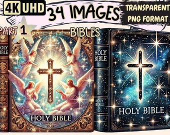 Bible Clipart – 34 PNG Scripture Illustrations (Digital Download)